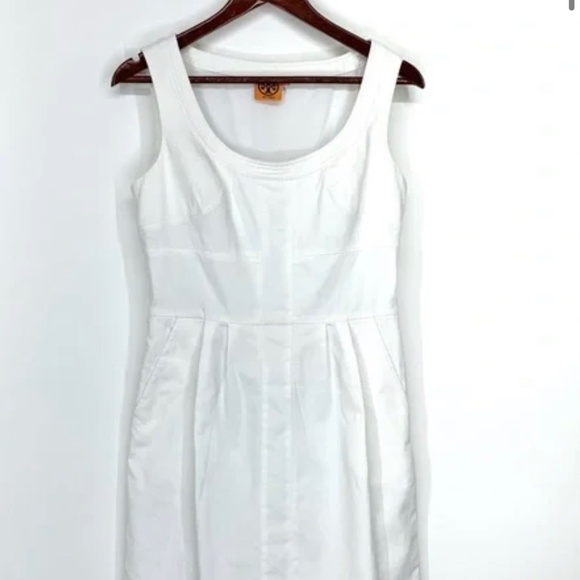 Tory Burch Dresses & Skirts - Tory Burch Modest Midi White Cotton Dress